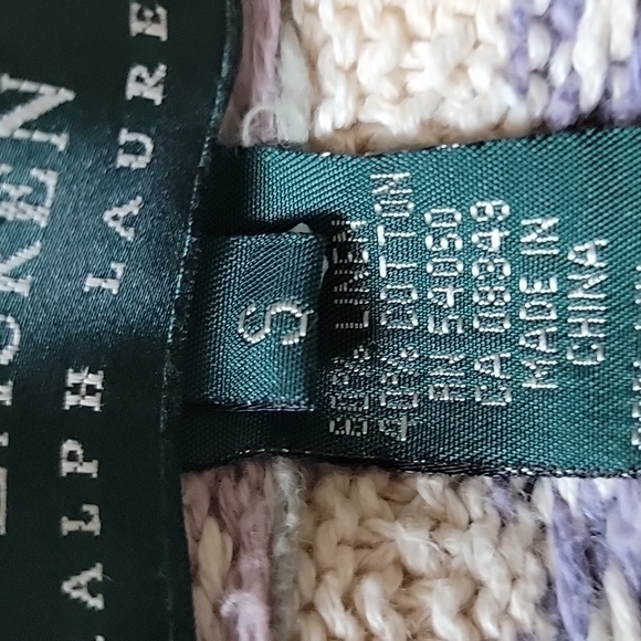 Vintage Classic  Hand Knit Short Sleeve Sweater Lauren -Ralph Lauren- Sz  small - Picture 6 of 11